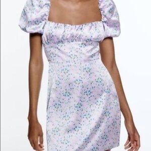 Zara Satin floral dress